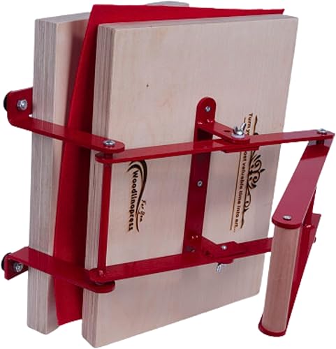 Miniatura 9 de WoodLinoPress Prensa de impresión de bloques de lino a mano, prensa de linóleo, rojo-a3