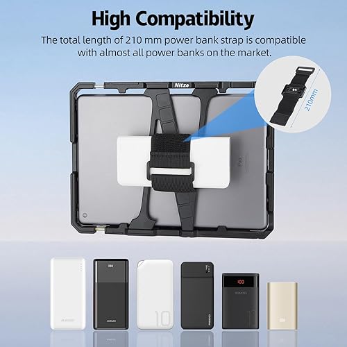 Miniatura 2 de Nitze Correa de banco de energía, soporte de banco de energía con tornillos de 1/4" para equipos de cámara y monitor - N22-C1