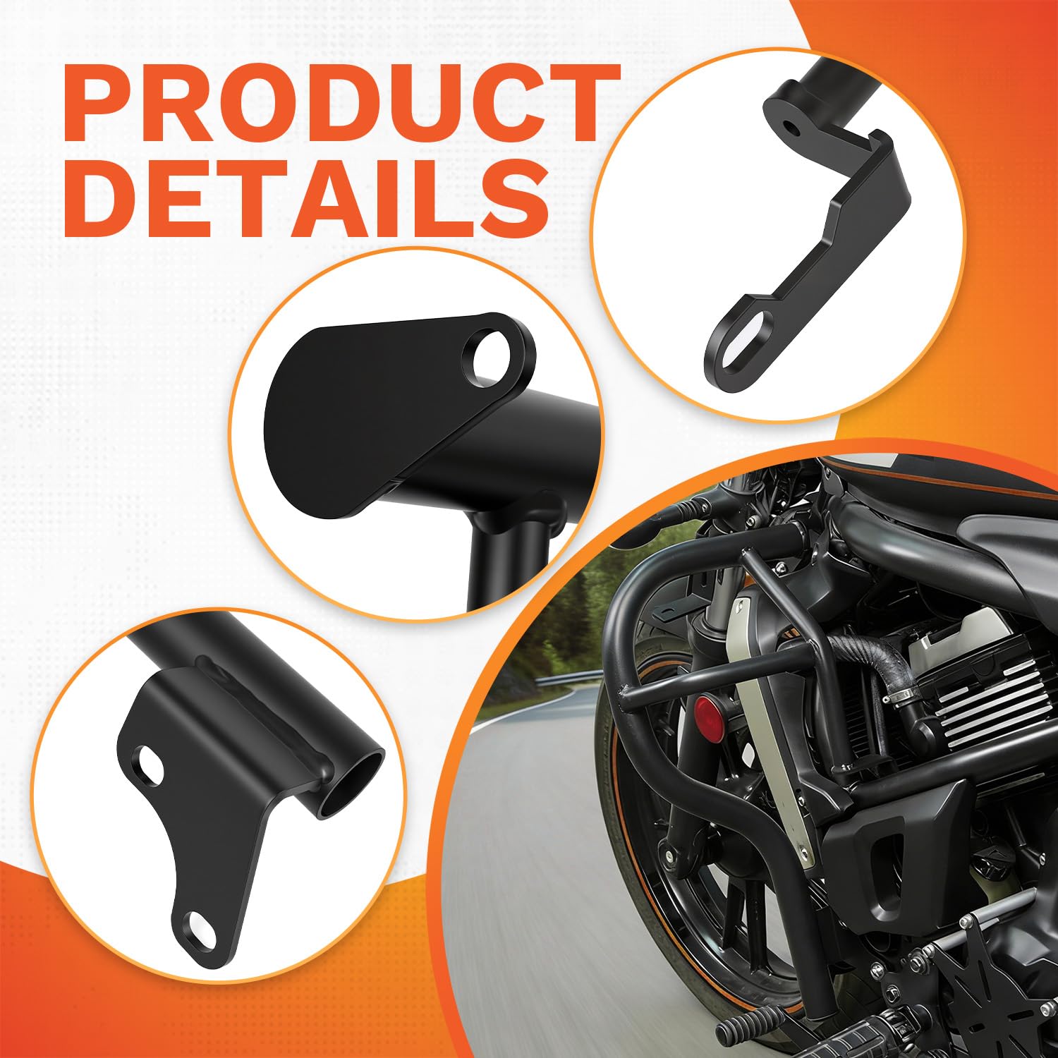 CHIFUN Barras de Choque de Carretera de 1.25 Pulgadas de Repuesto de Acero Grueso para Kawasaki Vulcan S 650 VN650 EN650 2015-2022, Barras de protección de Marco de Motocicleta Negras