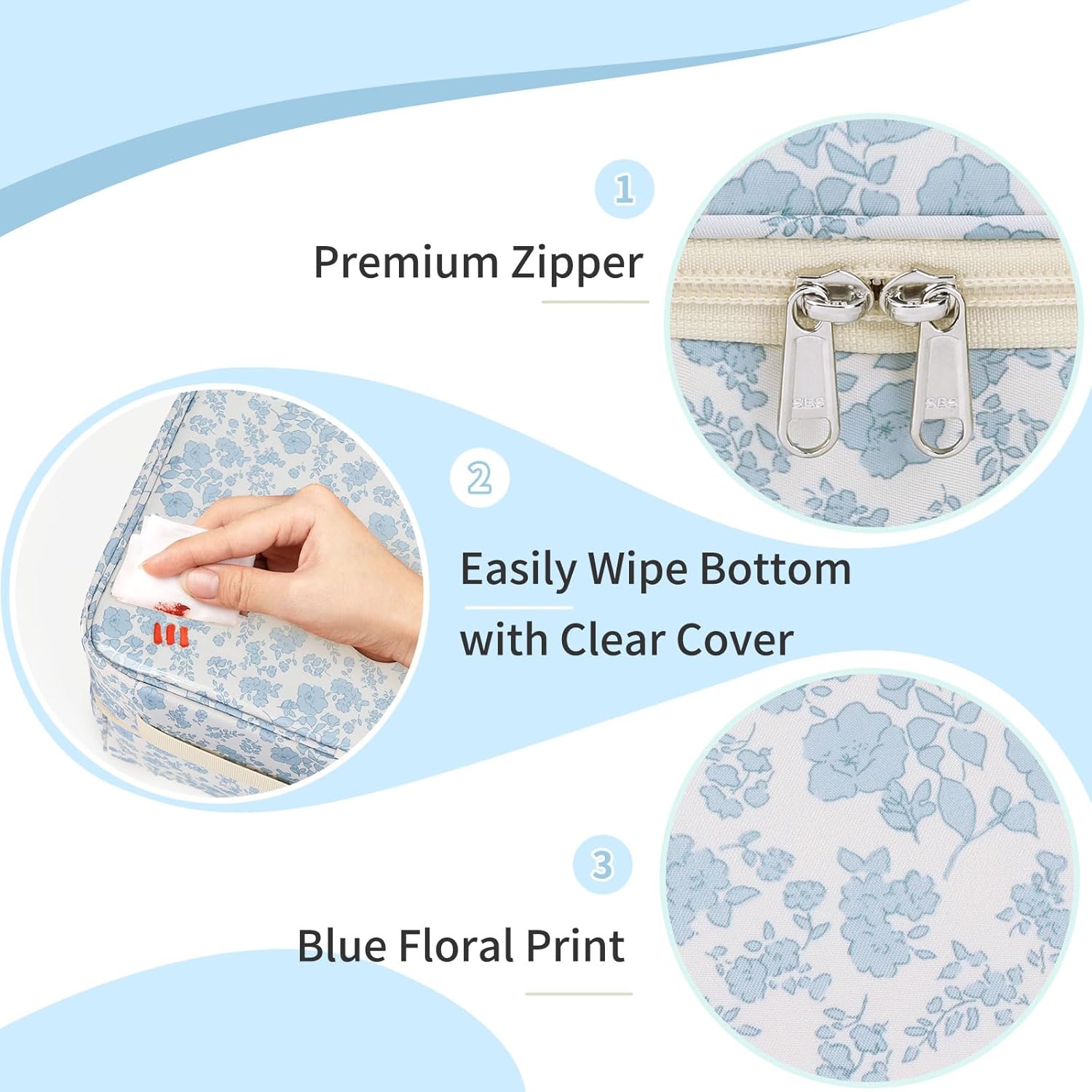 CUBETASTIC Nail Polish Organizer, Nail Supplies Storage Case Holds 45 Bottles Nail Polish & Nail Lamp, Travel Nail Tech Carrying Bag, Nail Kit Bag For Nail Stuff & Manicure Tools