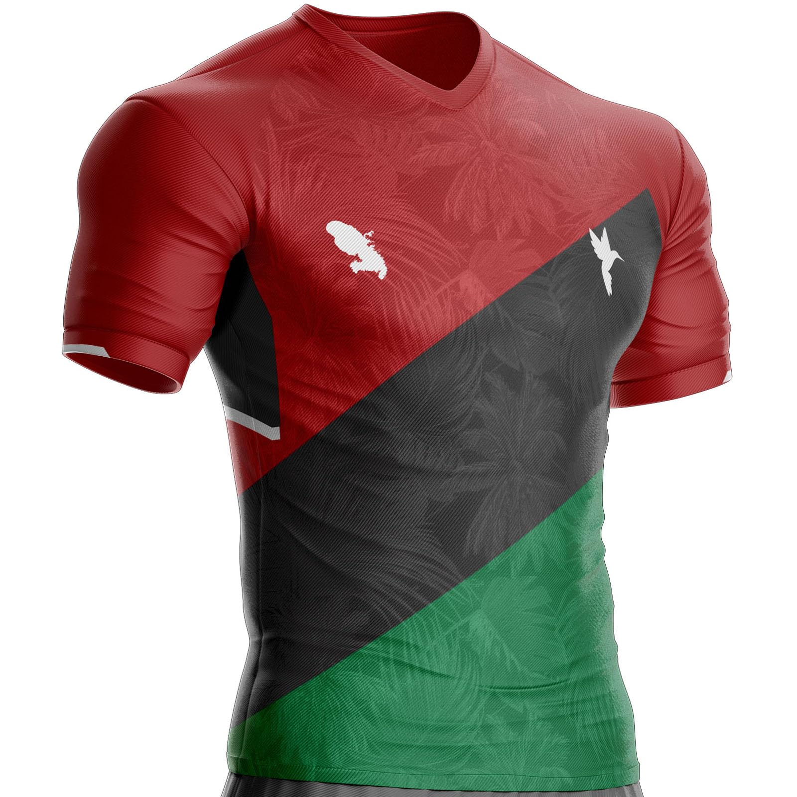 Maillot Martinique Football 972 Microfibre Confortable, Cadeau, avec Drapeau, Tshirt
