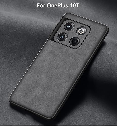 Miniatura 10 de Duxsmei Funda para Oneplus 10T funda de piel sintética de poliuretano termoplástico y gamuza antivibración antideslizante ultraligera funda de lujo