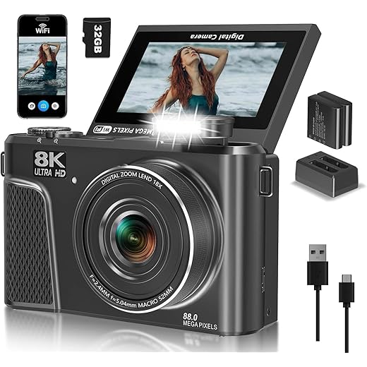 8K Digital Camera 32GB