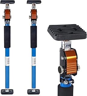 SAND MINE Third Hand Tool, Adjustable Support Pole, 3rd Hand Support System, Steel Support Rod for Cabinet Jacks Cargo Bars Drywall Support, Extends from 25 Inch to 45 Inch, 2 Pack