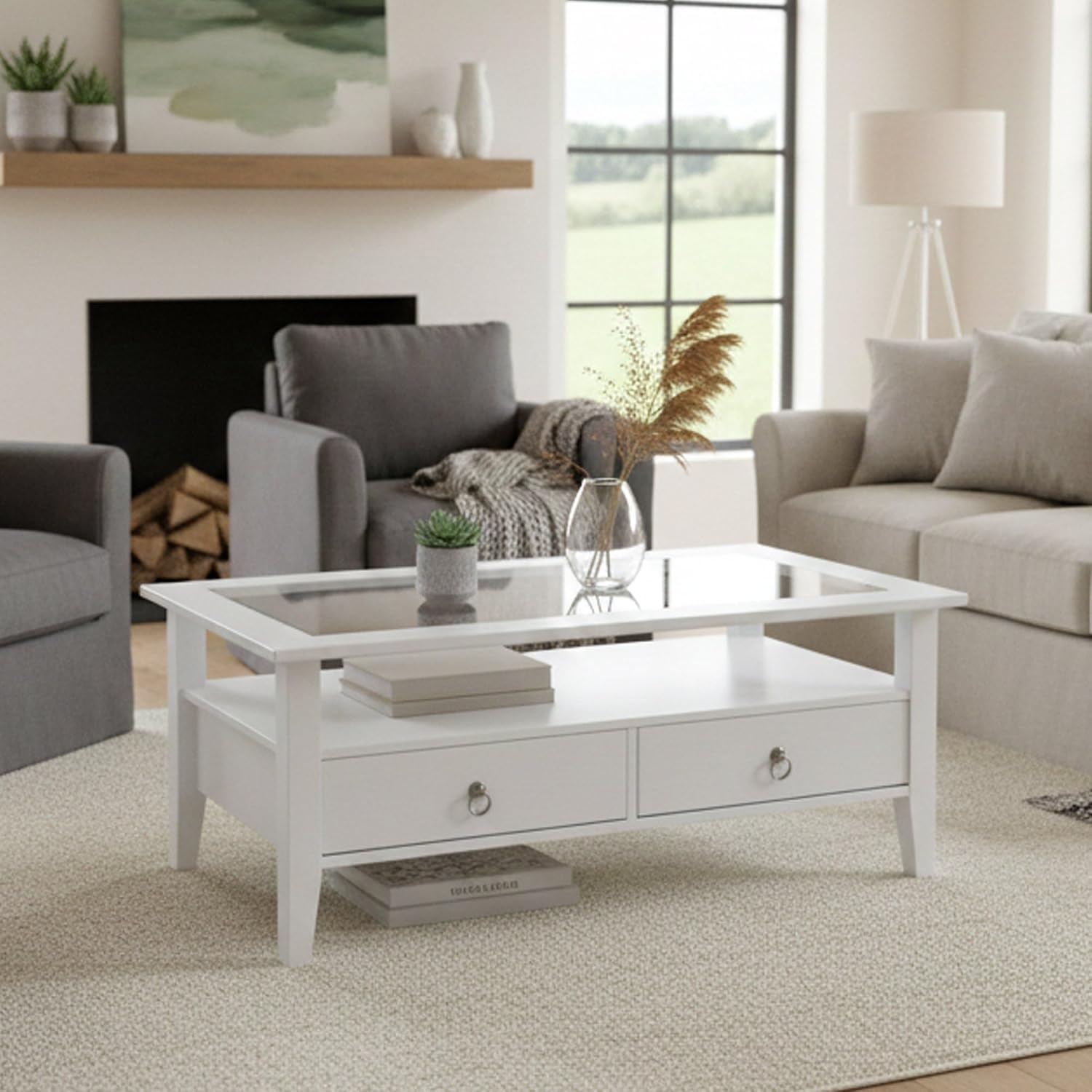 Inter Link PROVENCE 7 Coffee Table in a living room setting