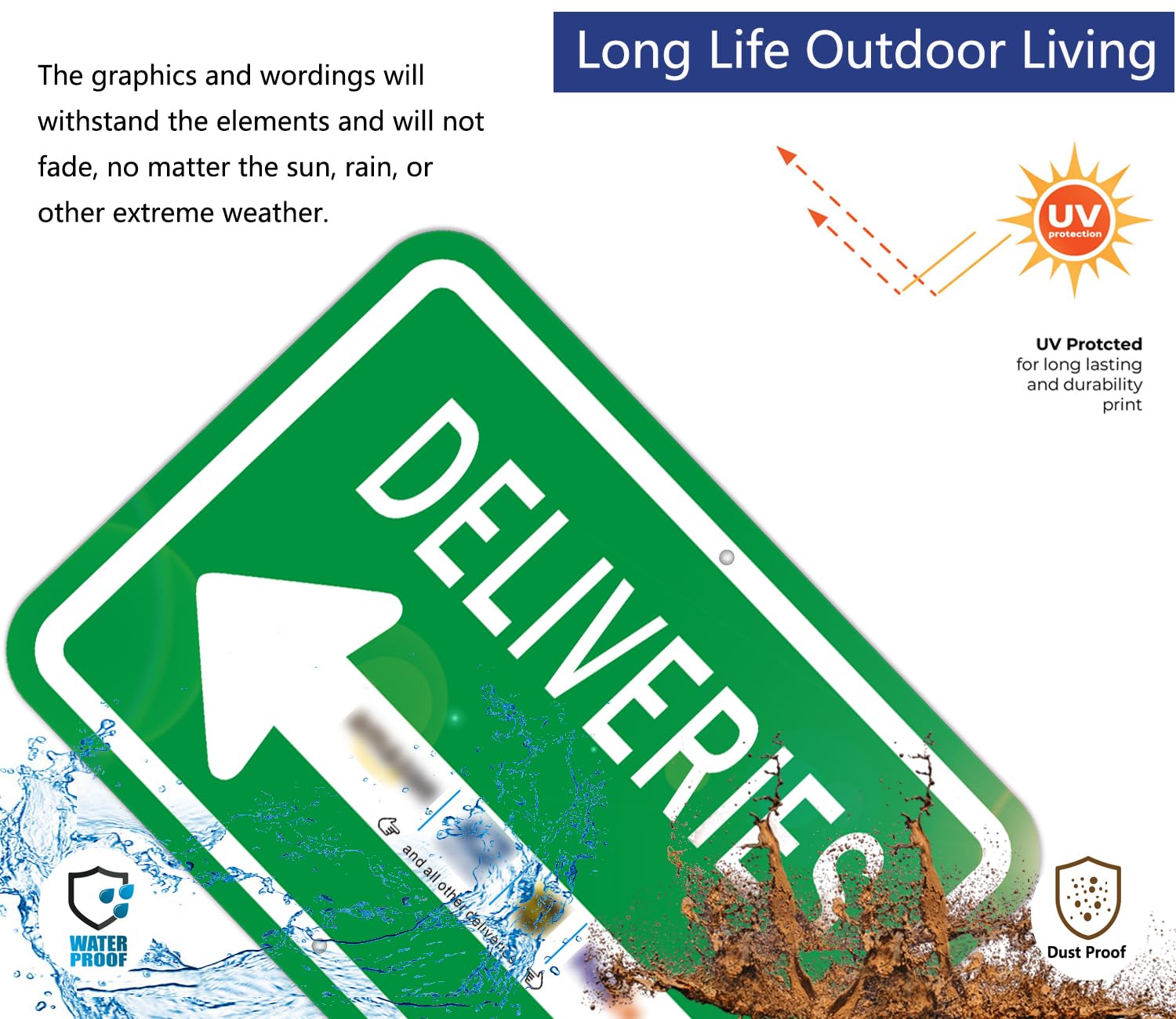 Alu-Schild 'Linker Pfeil Eingang' – 25,4 X 35,6 Cm, Wetterfest, Einfach Montierbar Für Innen & Außen