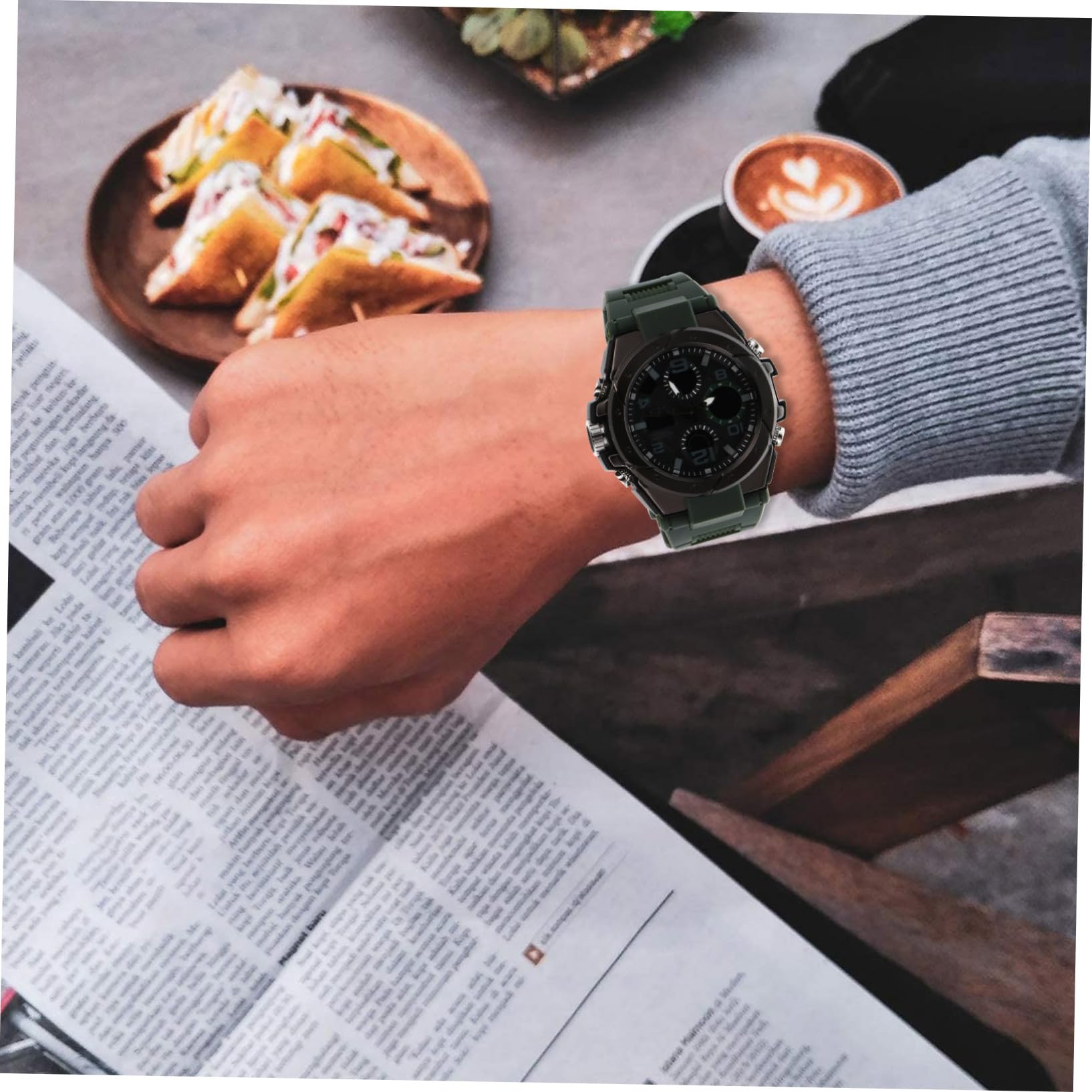 VALICLUD Orologio Multifunzione Uomo Nero Calendario Settimanale