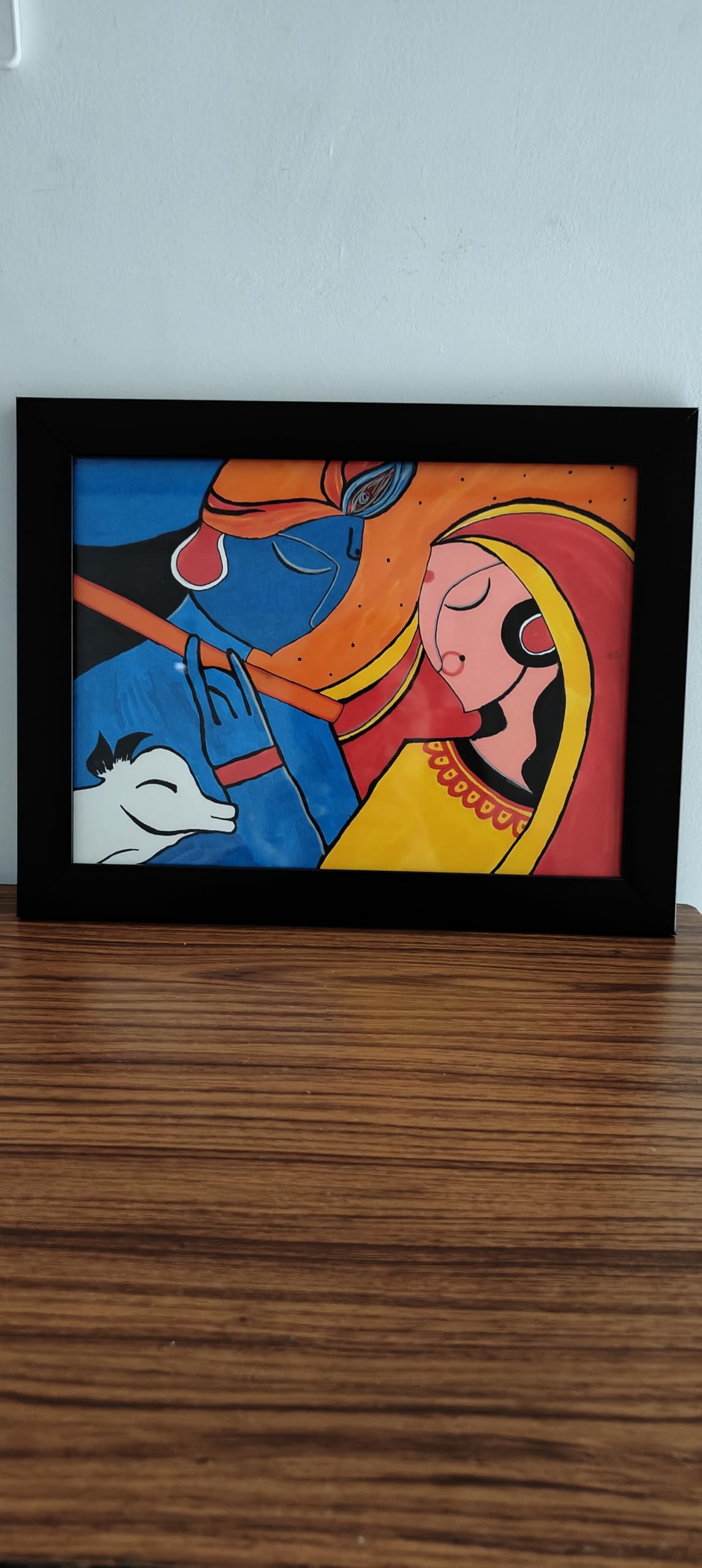 Krishna Radha painting handmade,gift item wall decor