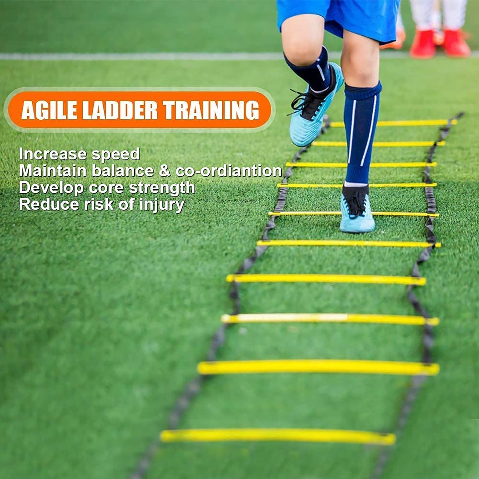 Resistencia Paracaídas Conjunto De Entrenamiento Deportivo Y Físico, Incluye Escalera De Agilidad Ajustable - Herramienta De Entrenamiento De Resistencia, Para Entrenamiento Físico De Potenci(Size:8M)