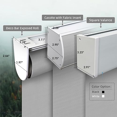 Miniatura 7 de SmartWings Homekit - Persianas motorizadas compatibles con roscas, 100 % opacas, con control remoto, persiana enrollable automática, persianas