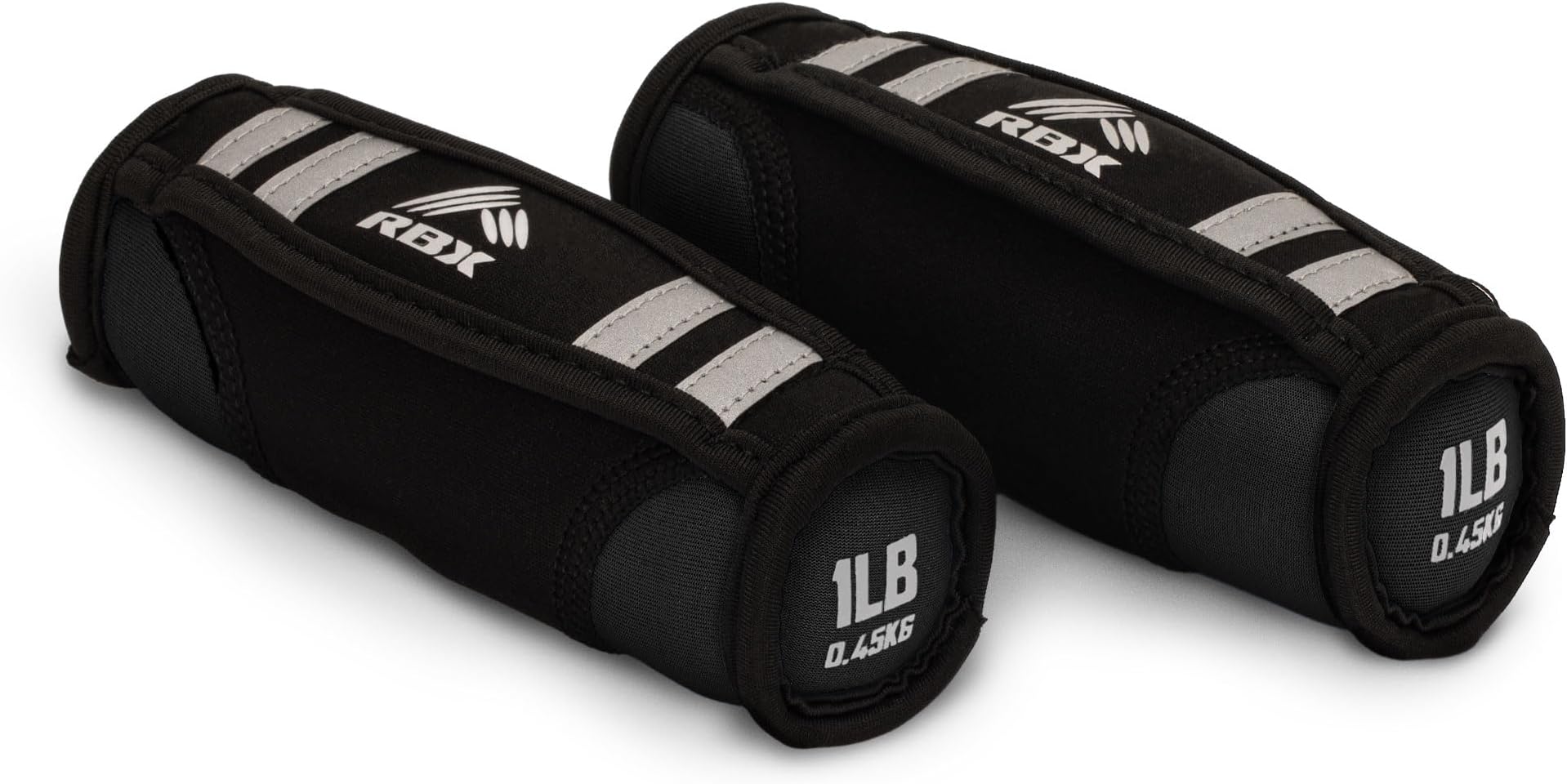 2lb Walking Weights Pair (1lb Each), Soft Hand Weights with Reflective Safety Straps, Ergonomic Grip & Breathable Fabric, Add Resistance to Walking, Jogging & Aerobics