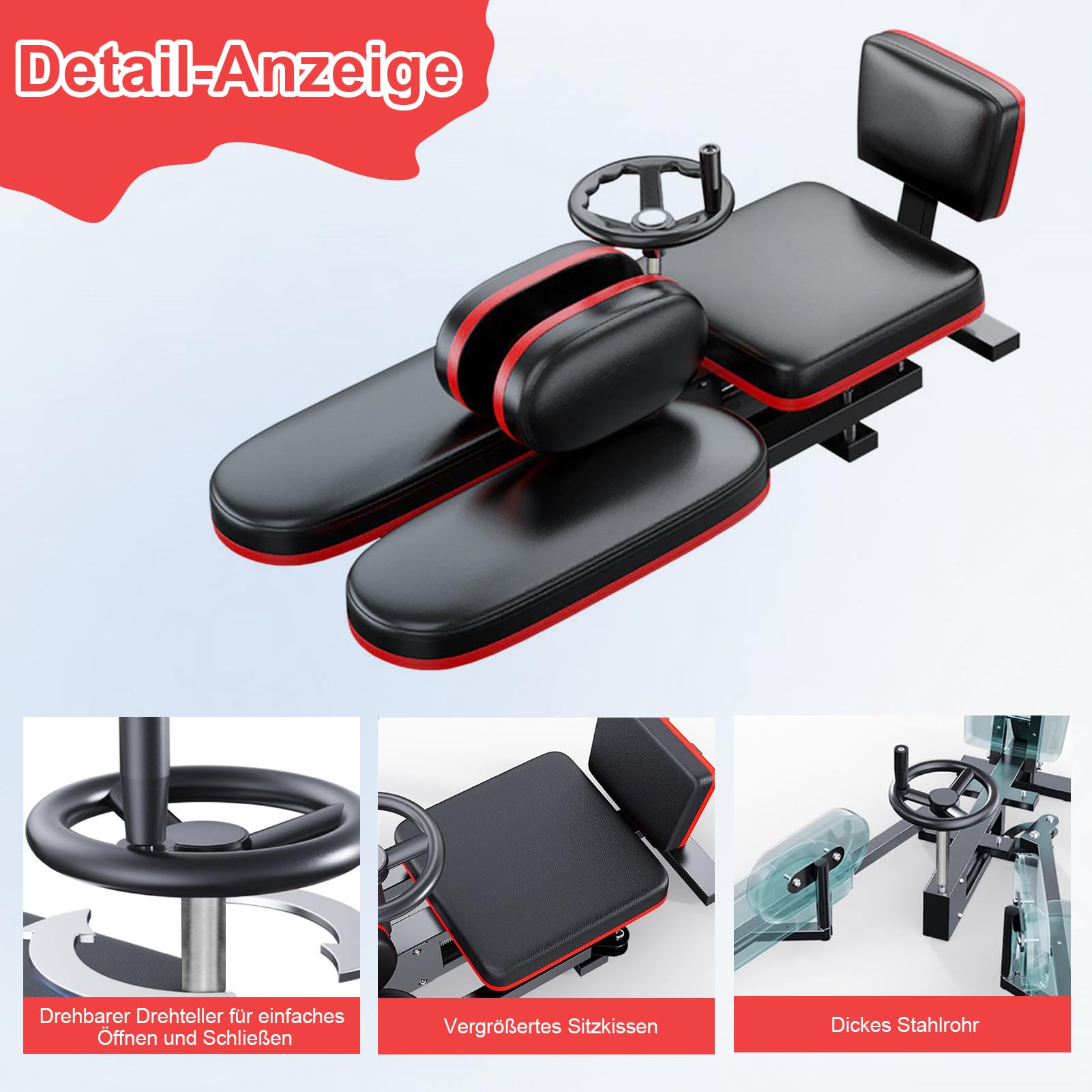 Beinspreizer Professional Leg Extender Zur Dehnung Der Muskeln Bis Zu 180°, Beinstrecker für Die Beine, für Yoga, Kampfsport, Ballett und TäGliches Training