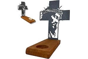 Jesus Christ Cross Shadow Candle Holder