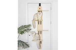 MEWOOFUN 4-Levels Door Hanging Cat Tower: A Vertical Oasis for Your Feline Friends