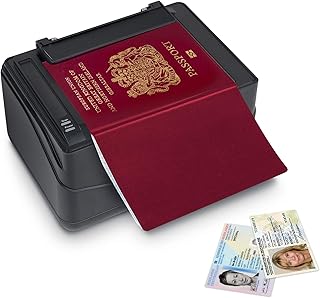 Plustek X-Mini - Scanner de Passeport et de Carte d'identité, pour la numérisation d'identité personnelle, de permis de Conduire et de Passeport