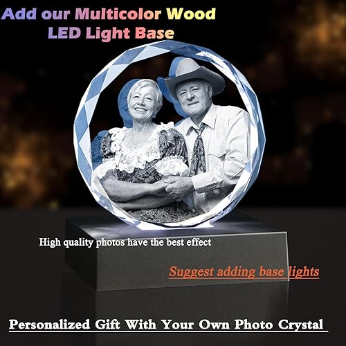 Miniatura 2 de Foto de Cristal 3D, Regalos Personalizados de Navidad para Mujeres, Esposa, Ella, Él, Hombres, Marido, Regalos de Fotos Personalizados, Cumpleaños