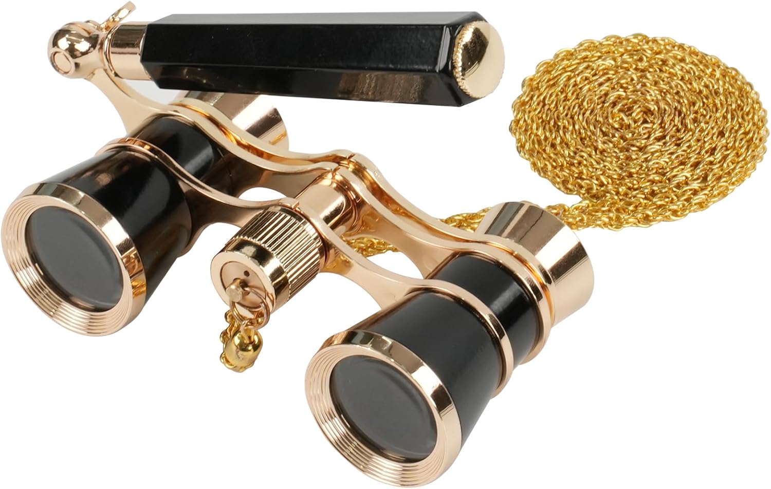 3X25 Opera Glasses Theater Binoculars Compact with Adjustable Handle & Chain, Portable Vintage Theater Glasses Mini Binoculars for Adults Women Kids for Concerts Opera Houses Cinema(Black)