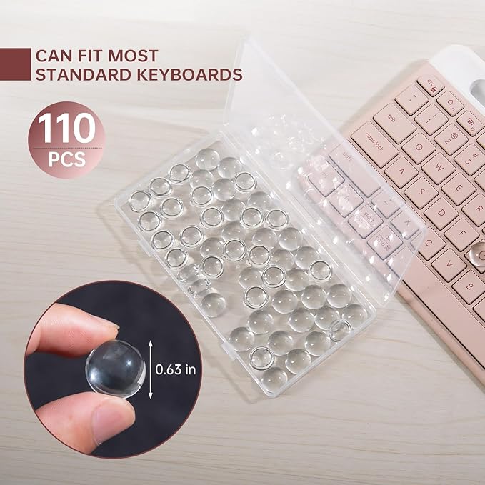 110 Pegatinas de Vidrio para Teclado, Protector para Uñas Largas miniatura 2