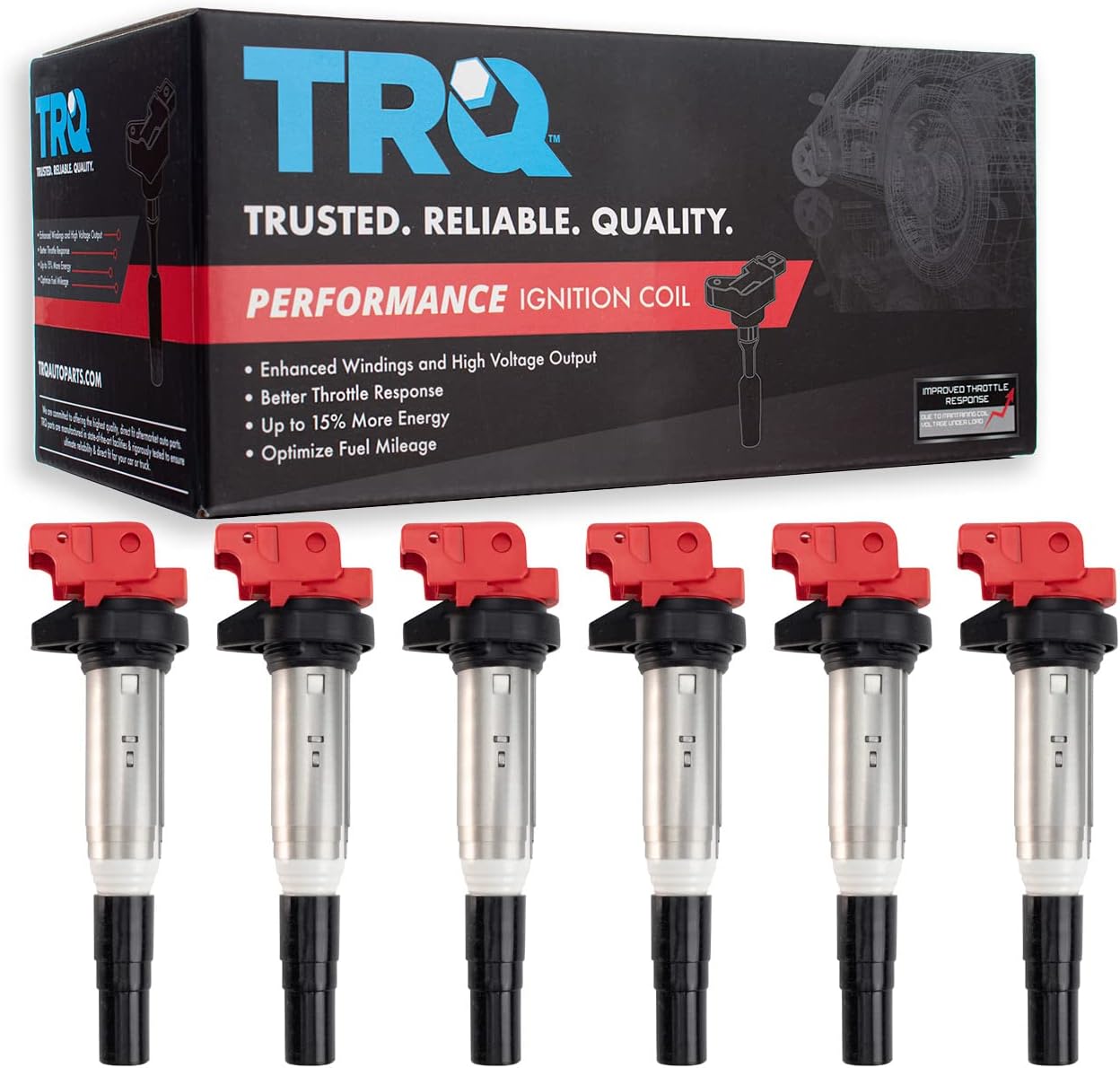 TRQ Ignition Coil Set Compatible with 01-21 BMW
