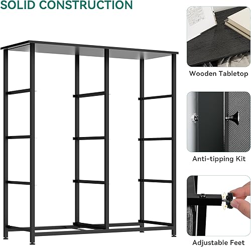 Miniatura 7 de YITAHOME Cómoda para dormitorio, cómoda alta con 8 cajones, torre de almacenamiento con cubos de tela, cómoda para armario y sala de estar, marco de