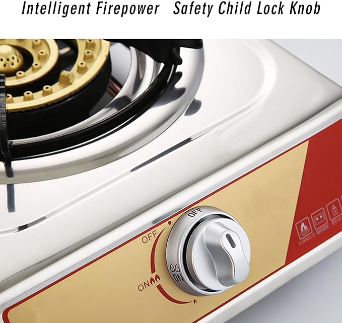 Estufa a Gas de 1 Puesto 30 cm Ancho, Diseño de Mesa miniatura 4