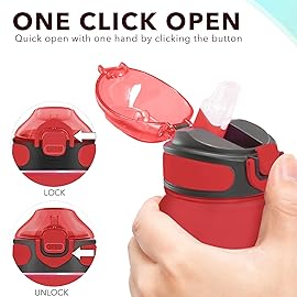 Enerbone 32 oz Drinking Water Bottle with Times to Drink and Straw, Motivational with Carrying Strap, Leakproof BPA & Toxic Free, Ensure You Drink Enough Water for Fitness Gym Outdoor