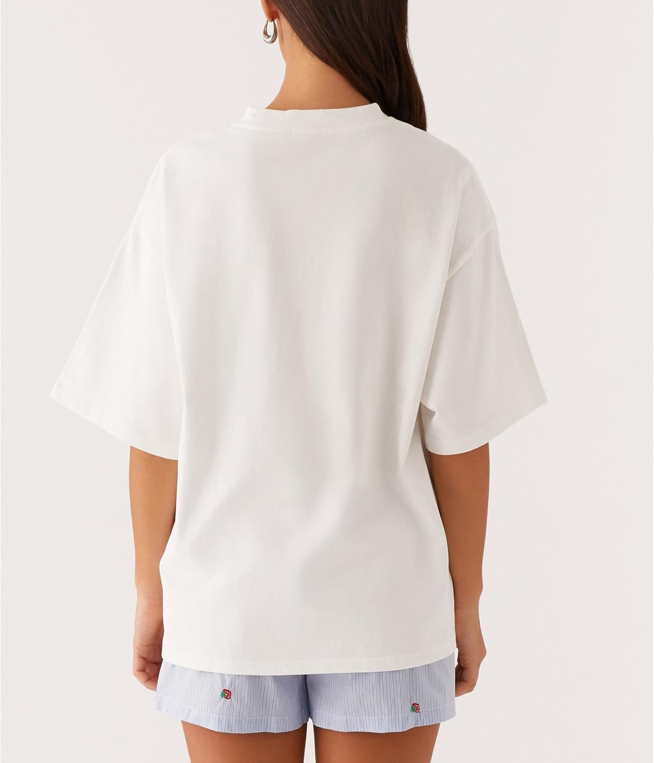 Women Oversized Graphic T Shirt Y2k Short Sleeve Crew Neck Drop Shoulder Loose Fit Tees Summer Preppy Aesthetic Baggy Top - Image 6