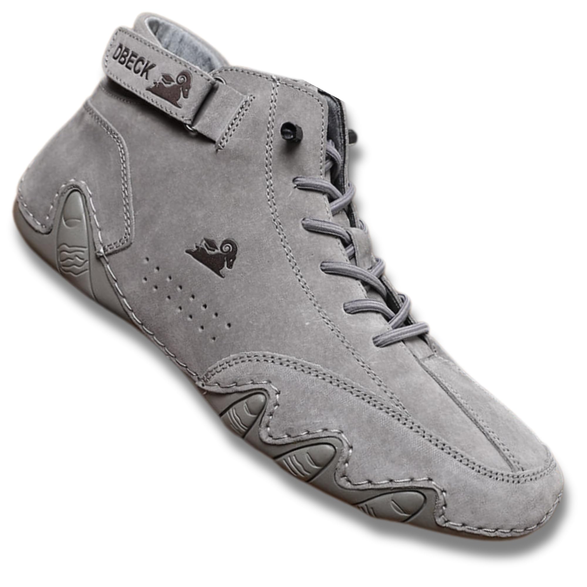 Zixer Original© Premium Italian Heritage Suede Velcro Leather Casual Sneakers for Men's High Top Outdoors for Men