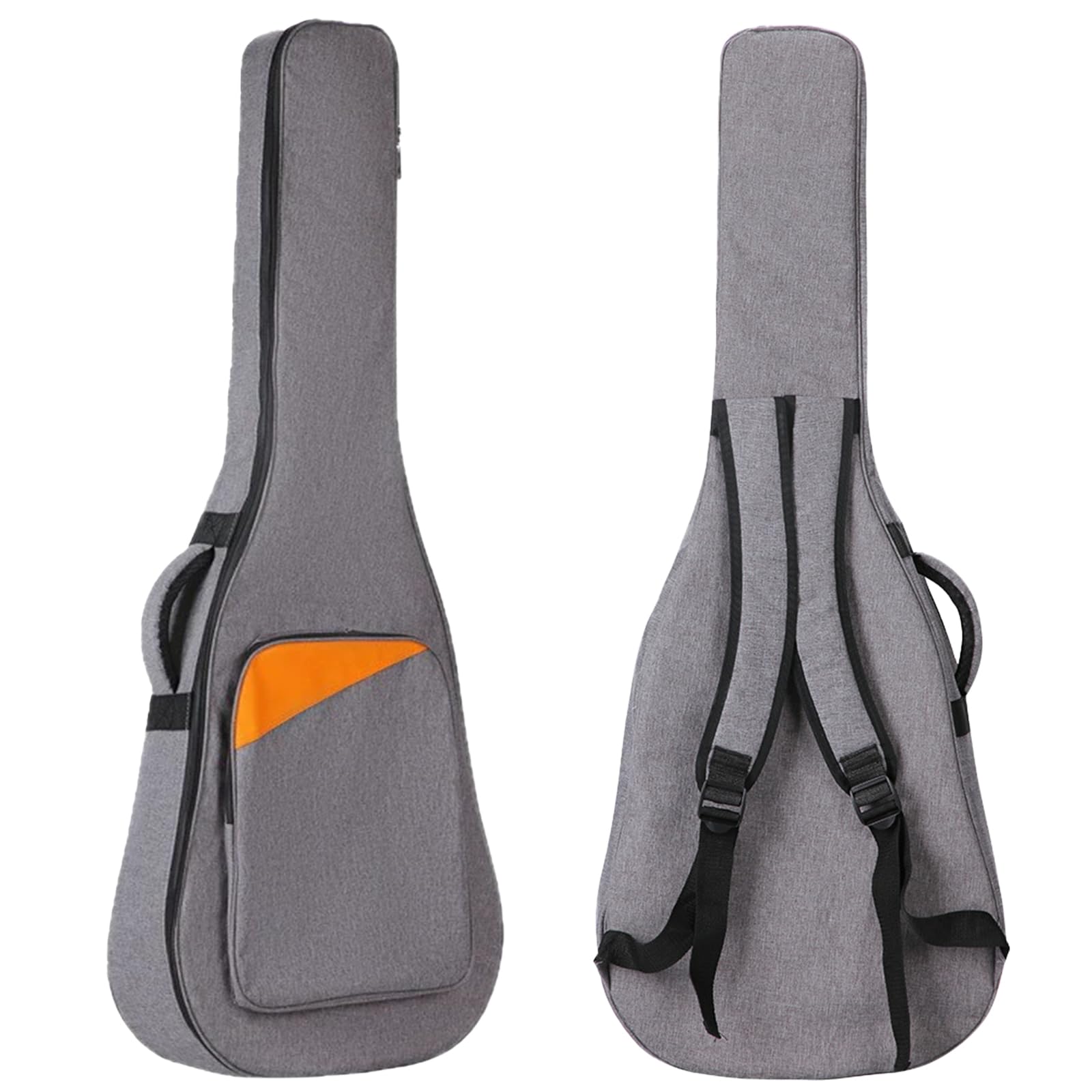 seyfocnia Akustikgitarrenkoffer 41 Zoll Gitarrentasche, Gitarrentasche für akustische klassische Gitarre, wasserabweisender Gitarrenkoffer weich mit dicker Polsterung, Grau