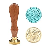 Vista 30 de Sello medieval tradicional de cera del alfabeto, con cabeza de latón, con mango de madera, para tarjetas, sobres, regalo (letra A)