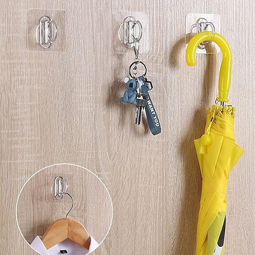 Miniatura 6 de STOBAZA 10 ganchos adhesivos de pared para inodoro para soporte gel de baño champú multifunción ganchos multiusos para montar en la cocina gancho de