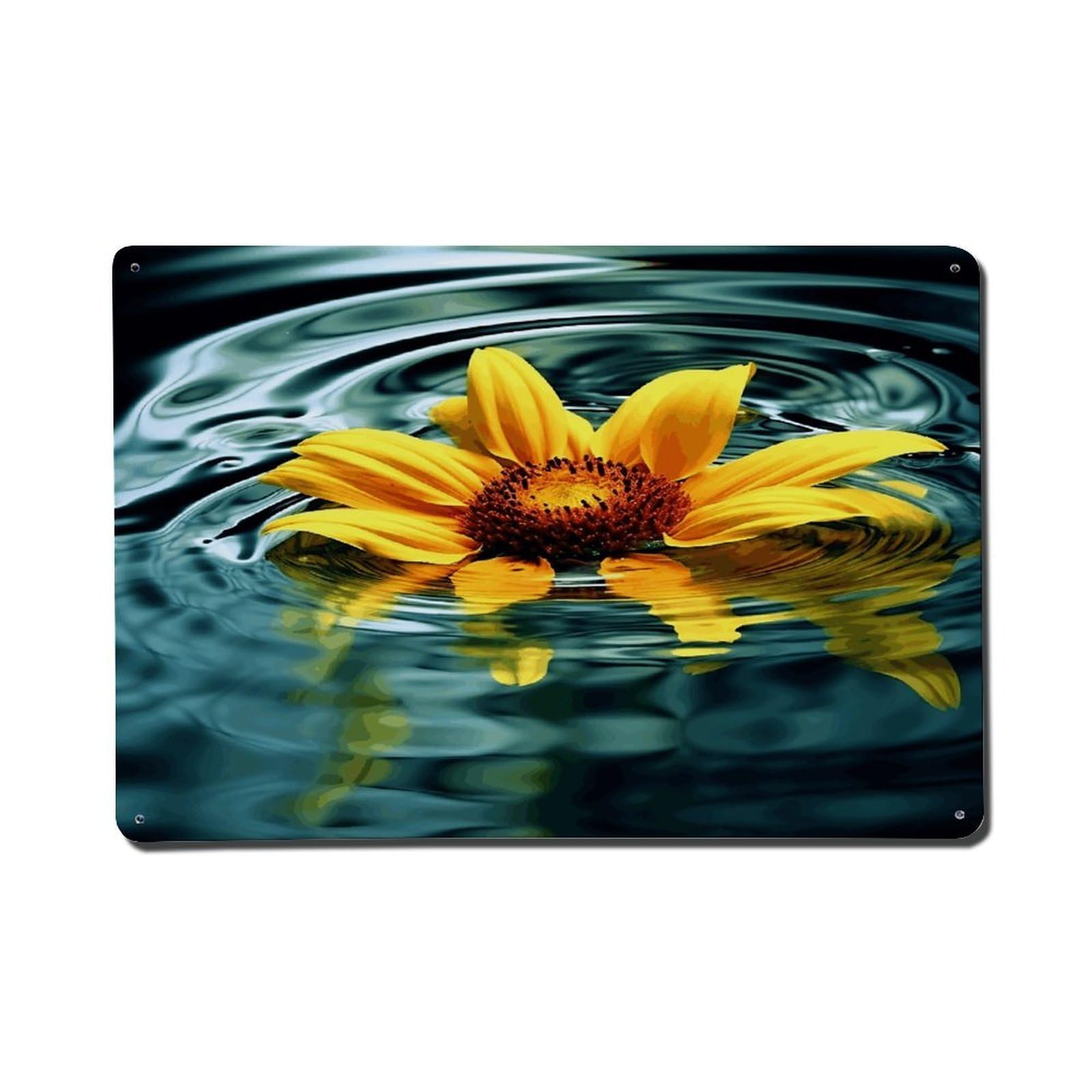Adfgyerh Style Sunflower In Water Metal Signs Funny, Aluminum Tin Sign Indoor Outdoor Decor, Vintage Signs For Home Office Kitchen Bar Cafe Garden Farmhouse Wall Decor