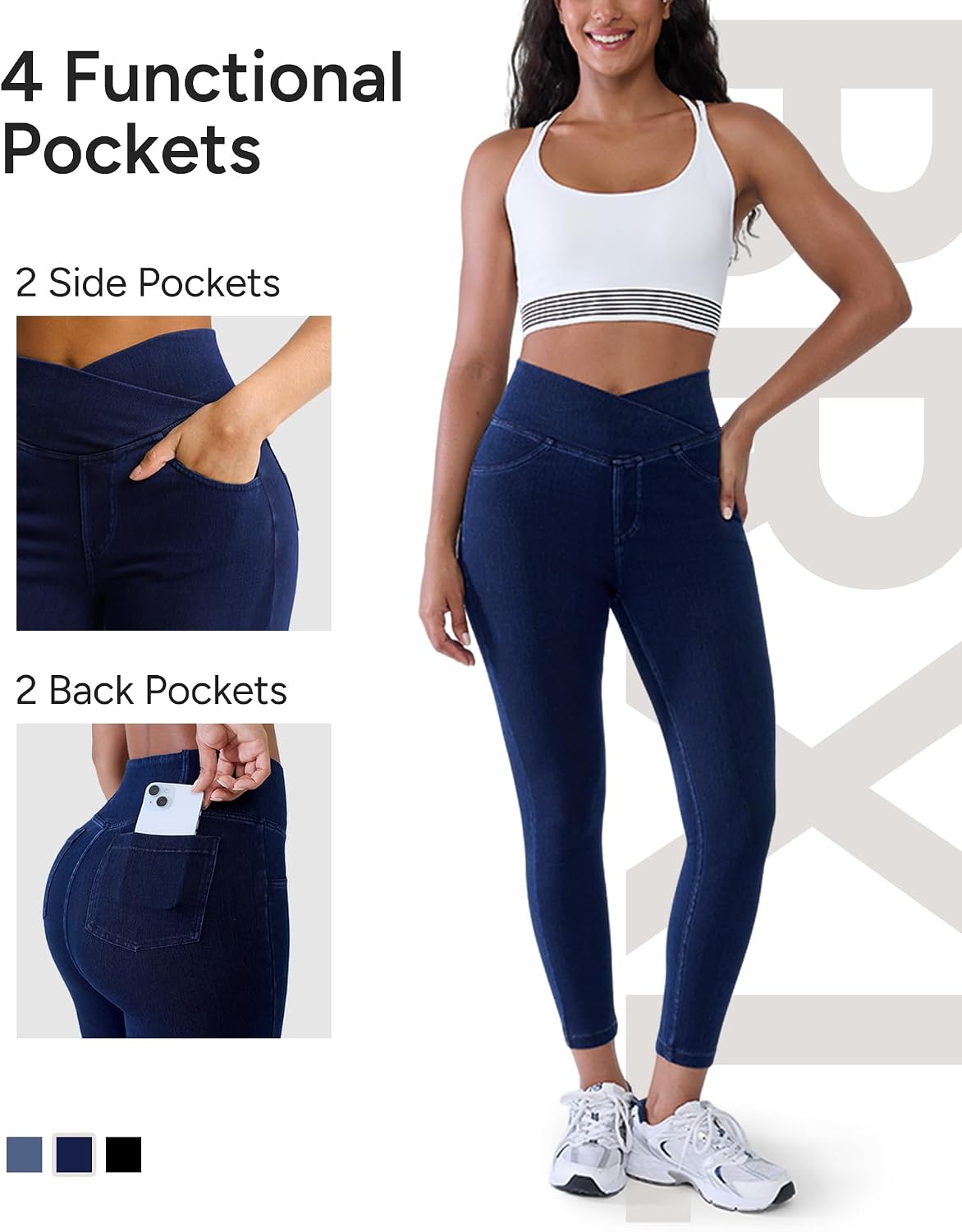 BRXL Skinny Jeans for Women High Waisted Jegging Denim Legging with Pockets