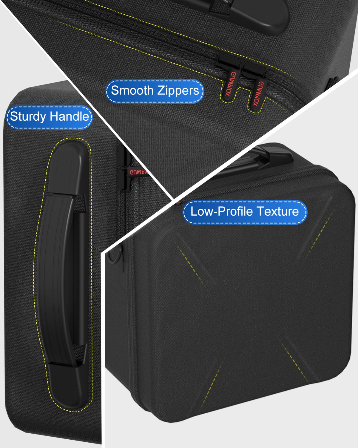 Compact Carrying Case for Nintendo Switch 2 2025, Small All in One Hard Travel Case for Switch 2 Accessories, Pro Controllers, Dock, Hard Shell Soft Lining Organizer Box with 18 Game Card Slots, Black - Image 6