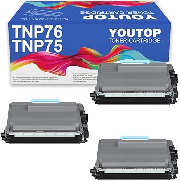 3PK TNP-75 TNP-76 TNP75 TNP76 Black Toner Cartridge Compatible for Konica Minolta Bizhub 4000i 5000i
