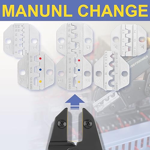 Miniatura 19 de Haisstronica Herramienta de prensado para cable de encendido de bujía,Herramienta de crimpadora de alambre de trinquete de 0.335 in,HS-2048