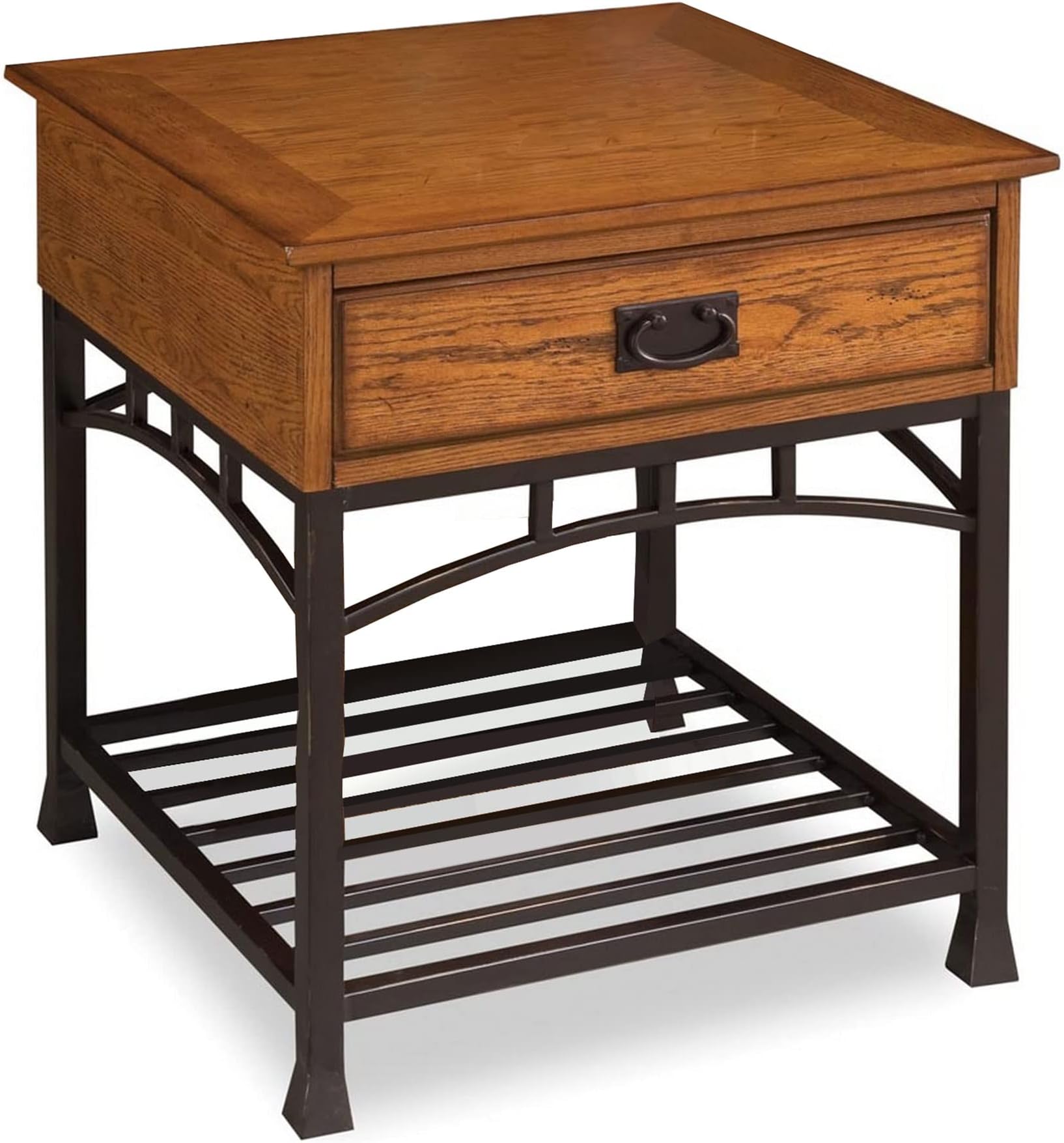 Modern Craftsman Distressed Oak End Table by Home Styles