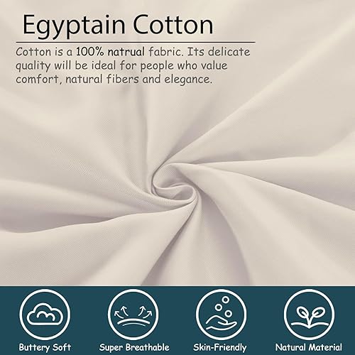 Miniatura 5 de Juego de sábanas de tamaño King divididas - Sábanas de lujo de tamaño King divididas para cama ajustable - 100% algodón, sábanas de tamaño King