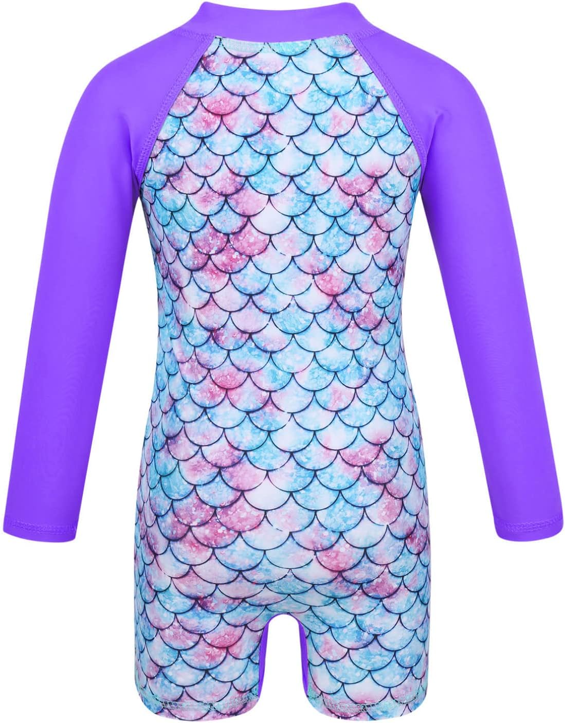 Jugaoge Kids Girl Athletic Swimsuit Rash Guard Set Mermaid Fish Sales Long Sleeve UPF50+ Bathing Suit for Beach