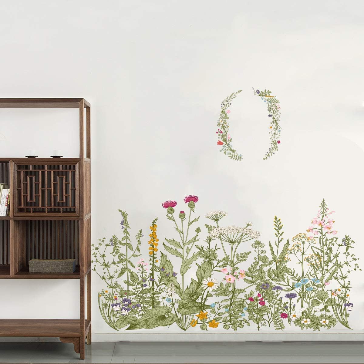 Flower Clusters Wall Decals Removable Wall Stickers DIY Peel and Stick Art Murals for Kids Room Nursery Classroom Bedroom Living Room Home Decoration : Everything Else