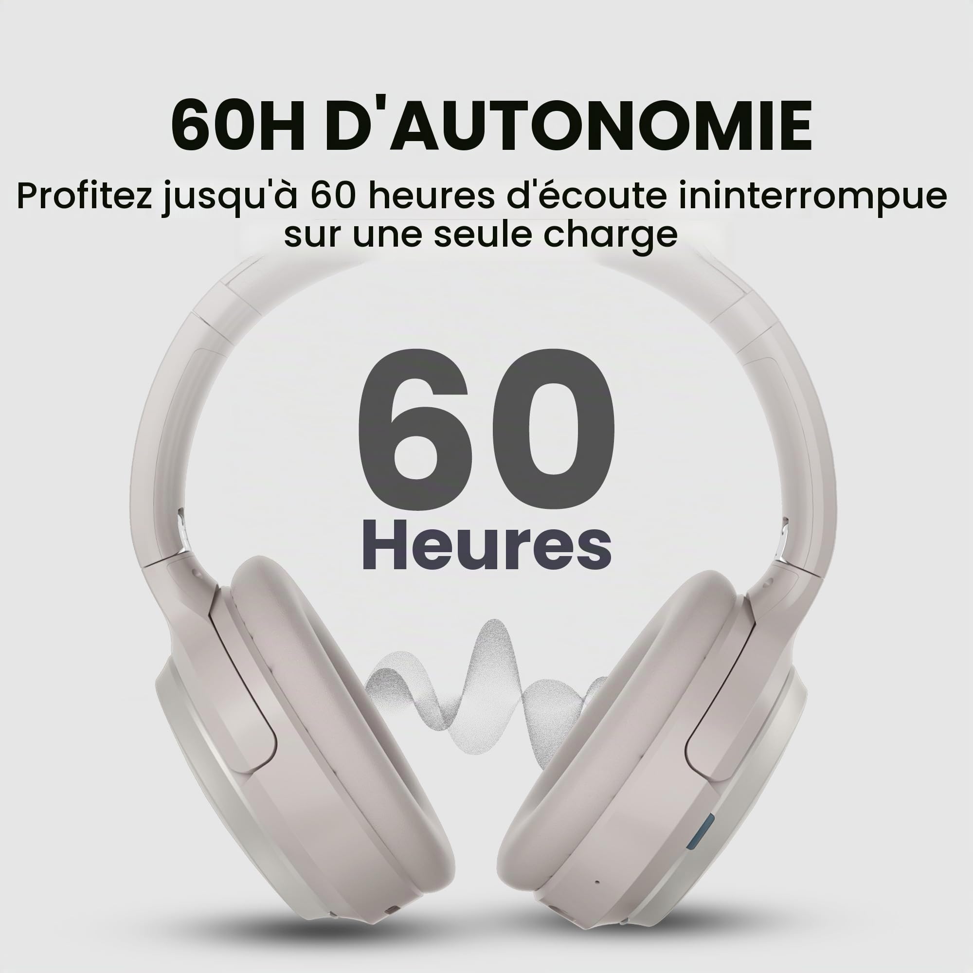 Avantree Eon Me – Casque Bluetooth à Son Personnalisé pour Seniors, Voix Claire, 60 h d’autonomie, Batterie Remplaçable, pour Smart TV, Smartphones et Tablettes