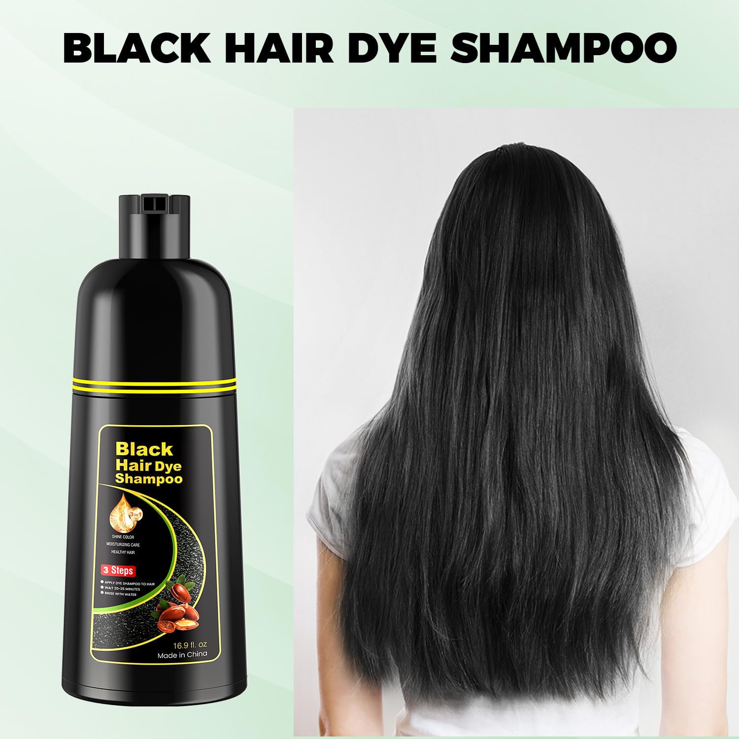 Amazon.com : KAISASA Black Hair Dye Shampoo 3 in 1,Hair Color