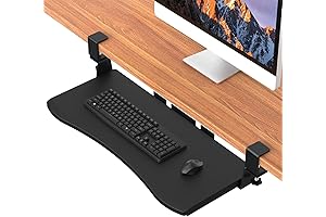 Keyboard Clamp: Premium Under Desk Keyboard & Mouse Tray with Heavy-Duty C Clamp