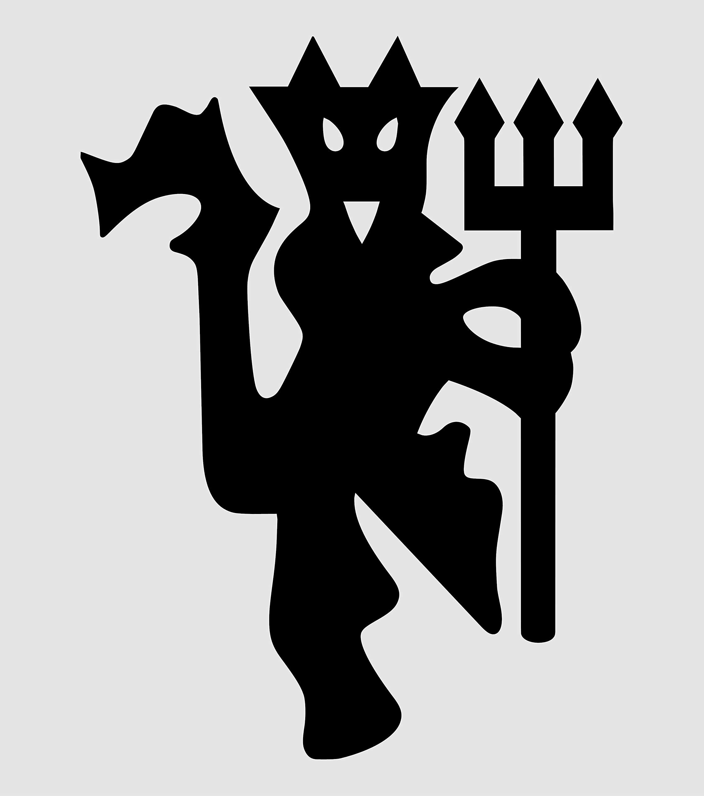 Manchester United Football Club Devil Vinyl Decal Sticker for Wall Decoration car Laptop yeti keypad MacBook Door Window (Black, 5")