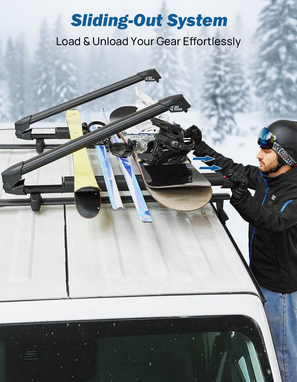 Amazon.com : JOYTUTUS Universal Lockable Ski Rack Snowboard Rack