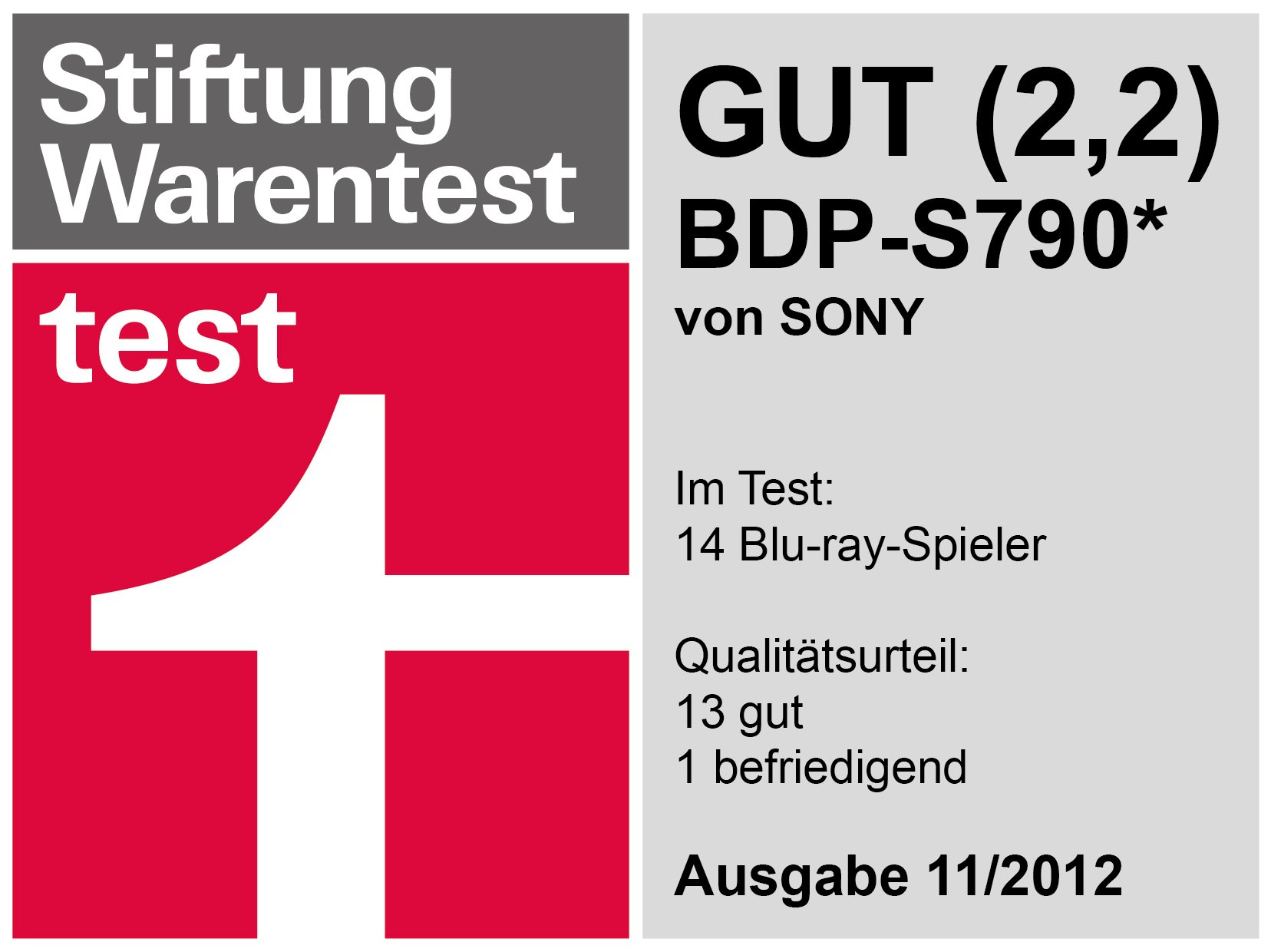 Sony BDP-S790 Lecteur Blu-ray Disc 3D + 4K avec Wi-Fi intégré HDMI USB Noir