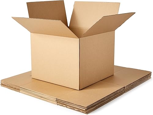 Tienda Basics Cajas de cartón para mudanza, paquete de 6, grandes, 20 x 20 x 15 pulgadas, marrón