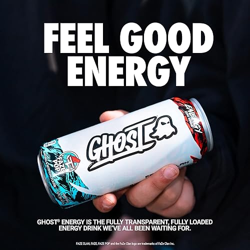 Miniatura 2 de GHOST Energy x Faze Clan (Faze Pop) - Bebida energética de alto rendimiento, paquete de 12 latas de 16 onzas, energía y enfoque, sin colores
