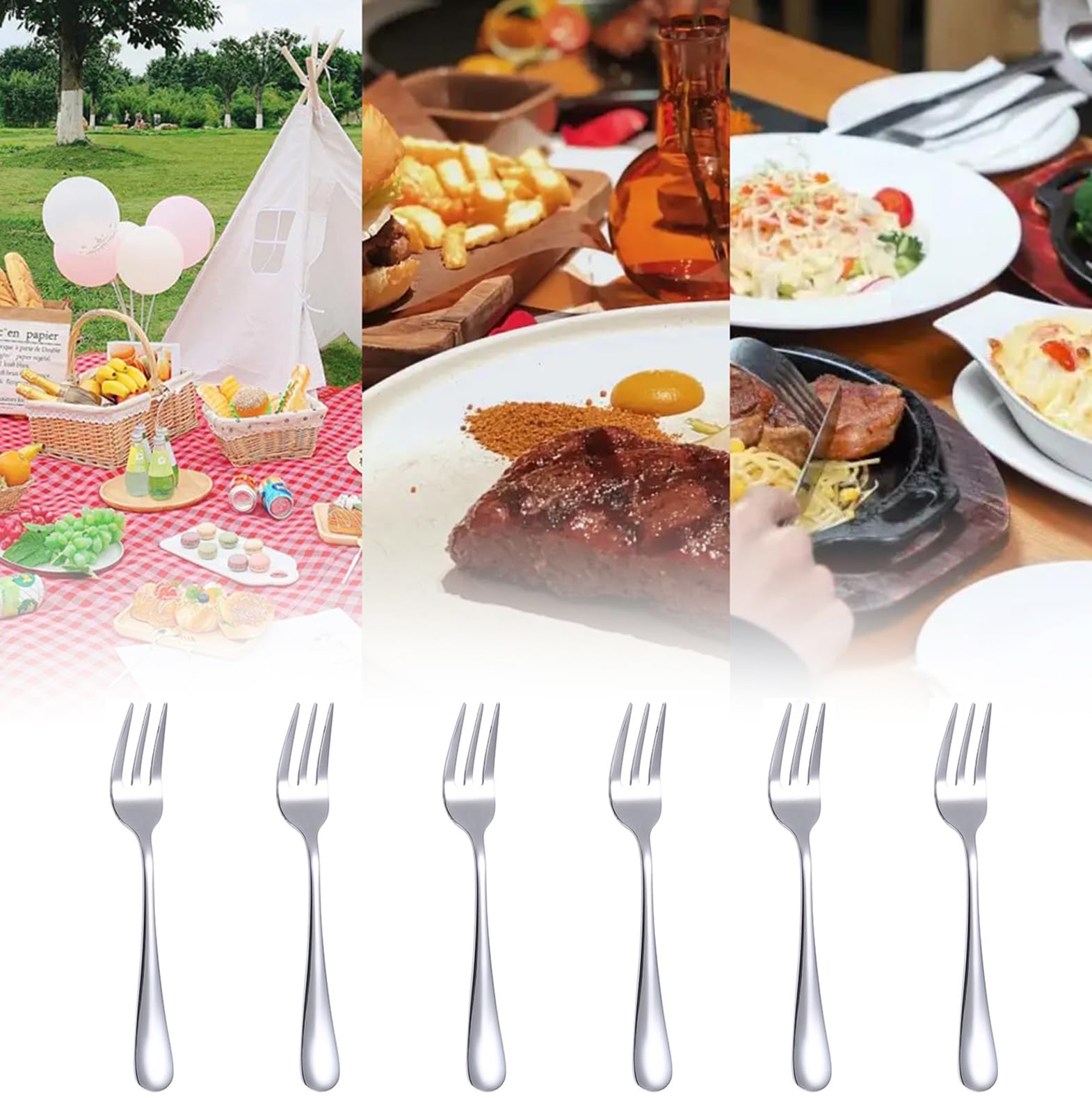 6 stuks taartvorken, dessertvorken, roestvrij stalen vorken, vaatwasmachinebestendig, tafelvorken, fruitvorken, spiegelgepolijste vorken, geschikt voor banketbakkerijen, restaurants, bars 6 stuks taartvorken, dessertvorken, roestvrij stalen vorken, vaatwasmachinebestendig, tafelvorken, fruitvorken, spiegelgepolijste vorken, geschikt voor banketbakkerijen, restaurants, bars