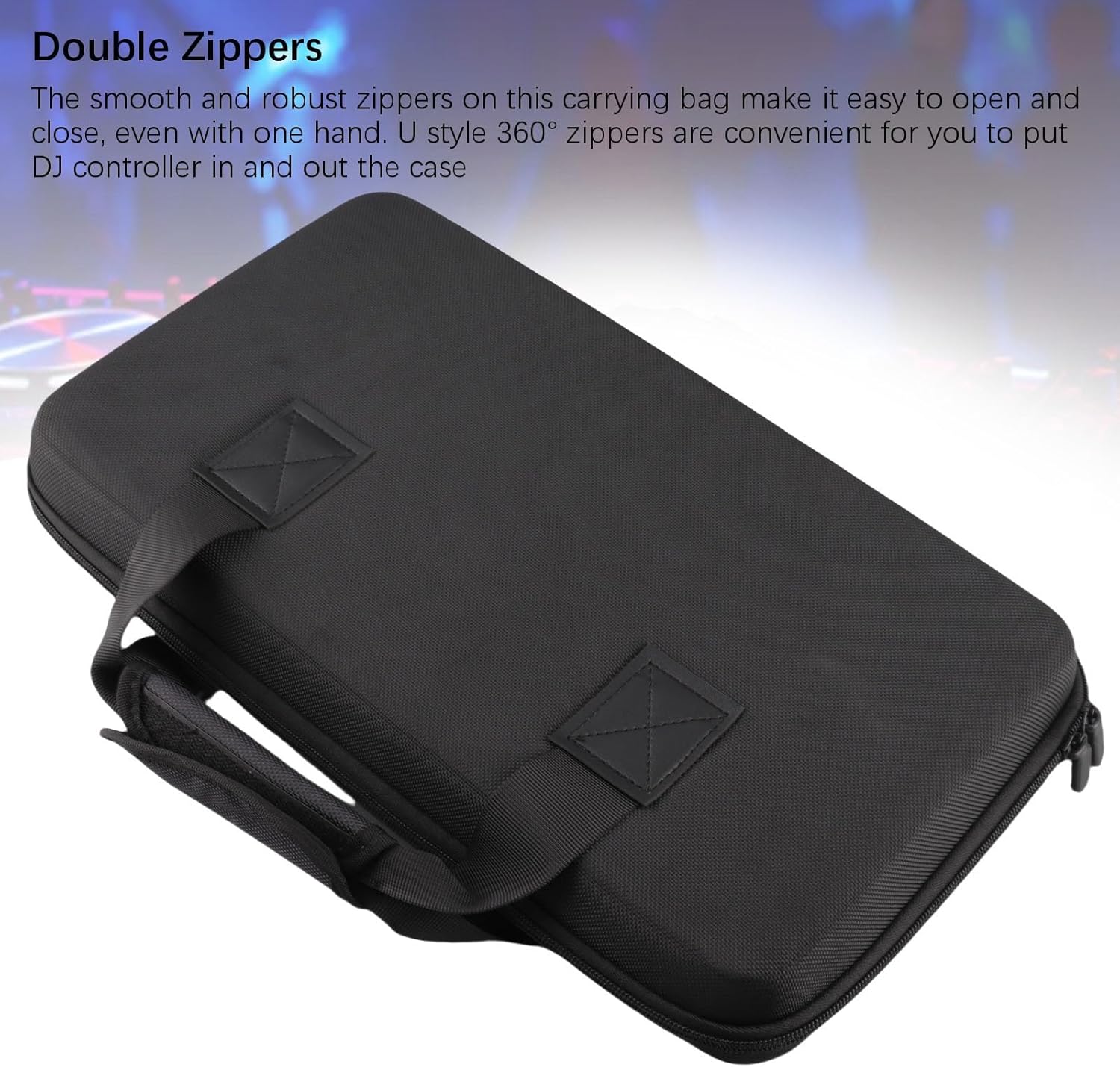DJ Controller Case, Padded DJ Controller Bag Portable Carrying Case for Double Channel DJ Controllers Protective Controller Case for Transport and Storage